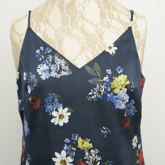 Banana Republic Essential Tank Top, Size M, dark blue with flowers - Picture 1 of 6